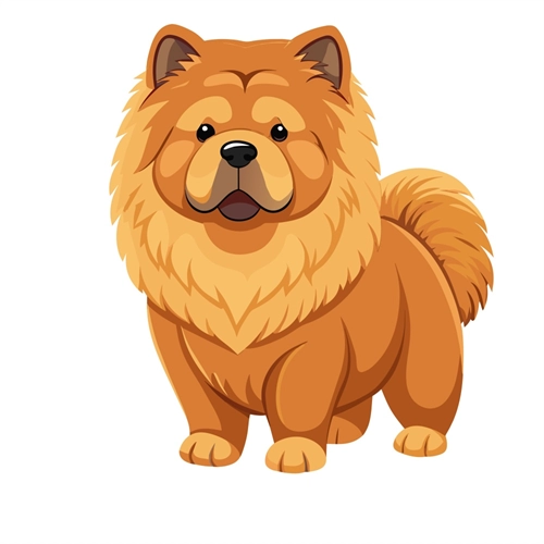 Dog Lovers Theme Chow Chow Dog Transparent Sticker